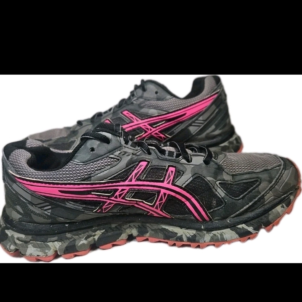ASICS GEL-Scram 2 Women 7.5 Gray Trail Run Y2K Boho Grunge Cottage[5E